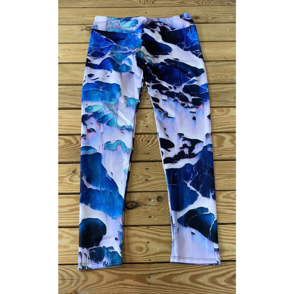 NEW Vapor 95 Marbled Leggings Size XL Women’s Blue